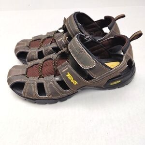 Teva  Forebay Leather Sandals Waterproof Hiking Outdoor Brown Men's Size 12